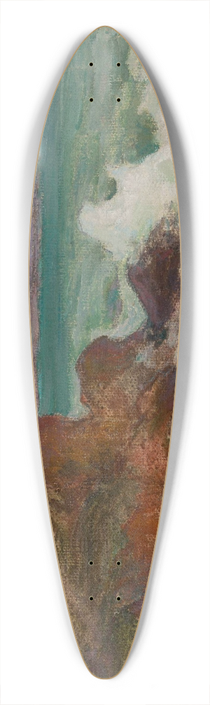 Wadysaw lewiski - Waves in a rocky bay 39.3 inch art pintail longboard deck