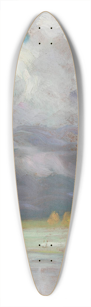 Wadysaw Ostrowski - Landscape with overcast sky 39.3 inch art pintail longboard deck