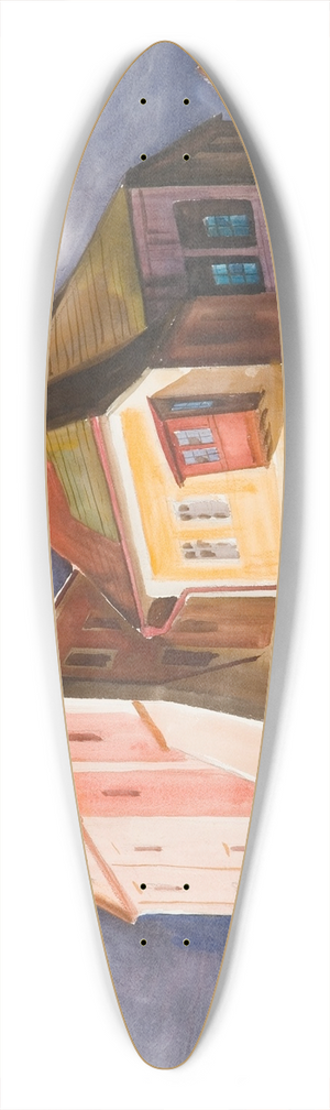 Wadysaw Skoczylas - Widok Kazimierza nad Wis 39.3 inch art pintail longboard deck