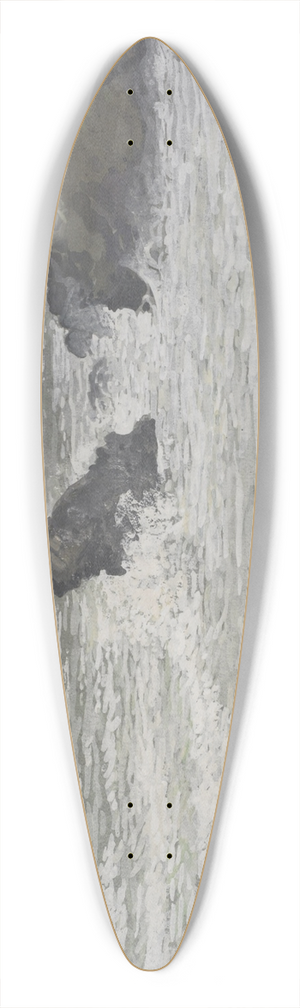 Walter Crane - Coastal scene 39.3 inch art pintail longboard deck