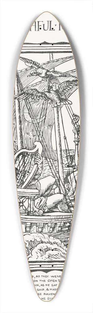 Walter Crane - Faithful John 39.3 inch art pintail longboard deck