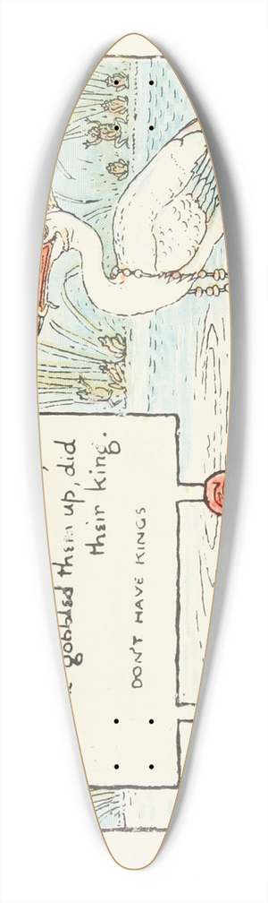 Walter Crane - King Log and King Stork 39.3 inch art pintail longboard deck