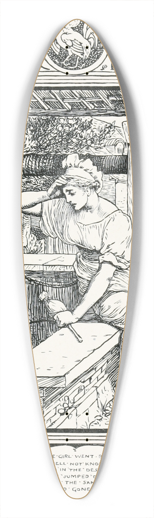 Walter Crane - Mother Hulda 39.3 inch art pintail longboard deck