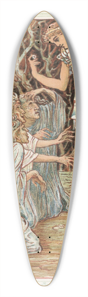 Walter Crane - Perseus and The Graia 39.3 inch art pintail longboard deck Walter Crane - Perseus and The Graia 39.3 inch art pintail longboard deck