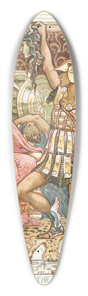 Walter Crane - Perseus Showing the Gorgons Head 39.3 inch art pintail longboard deck Walter Crane - Perseus Showing the Gorgons Head 39.3 inch art pintail longboard deck