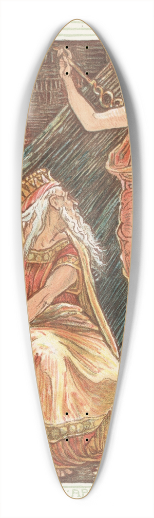 Walter Crane - The Stranger Appearing to Midas 39.3 inch art pintail longboard deck Walter Crane - The Stranger Appearing to Midas 39.3 inch art pintail longboard deck