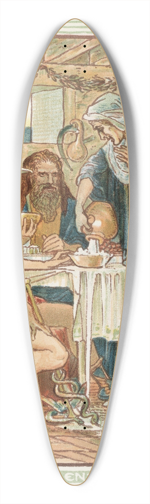Walter Crane - The Strangers Entertained 39.3 inch art pintail longboard deck Walter Crane - The Strangers Entertained 39.3 inch art pintail longboard deck