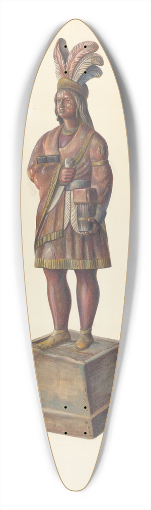 Walter Hochstrasser - Cigar Store Indian 39.3 inch art pintail longboard deck