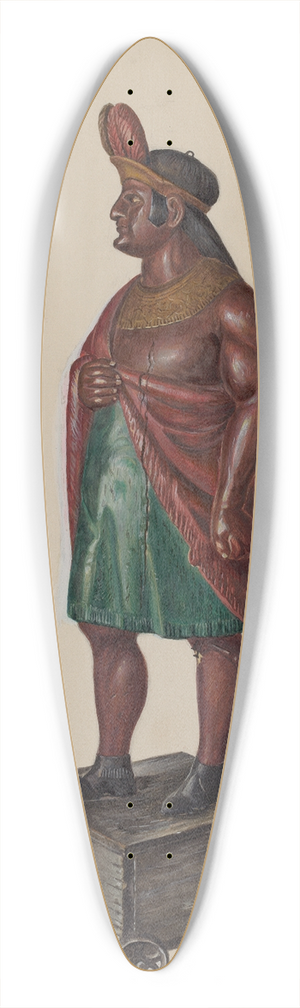 Walter Hochstrasser - Cigar Store Indian 39.3 inch art pintail longboard deck