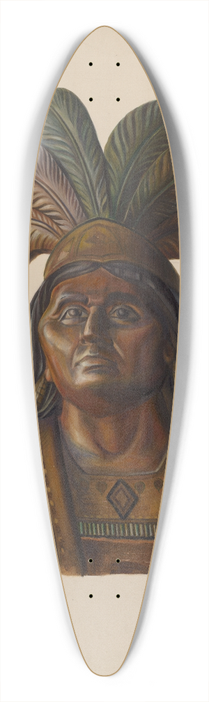 Walter Hochstrasser - Cigar Store Indian 39.3 inch art pintail longboard deck