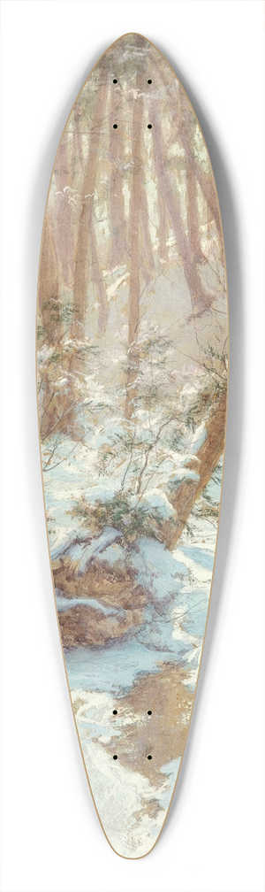 Walter Launt Palmer - Winter Stream 39.3 inch art pintail longboard deck