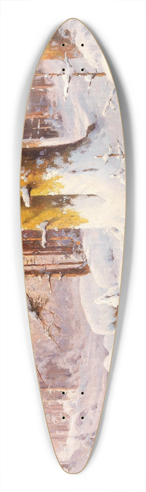 Walter Moras - Winter II 39.3 inch art pintail longboard deck