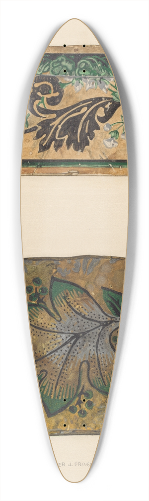 Walter Praefke - Hat Box 39.3 inch art pintail longboard deck