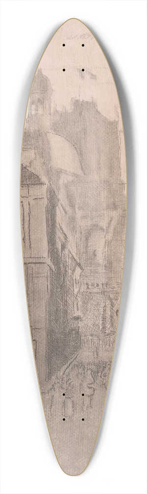 Walter Richard Sickert - Dieppe, La Rue Notre Dame 39.3 inch art pintail longboard deck