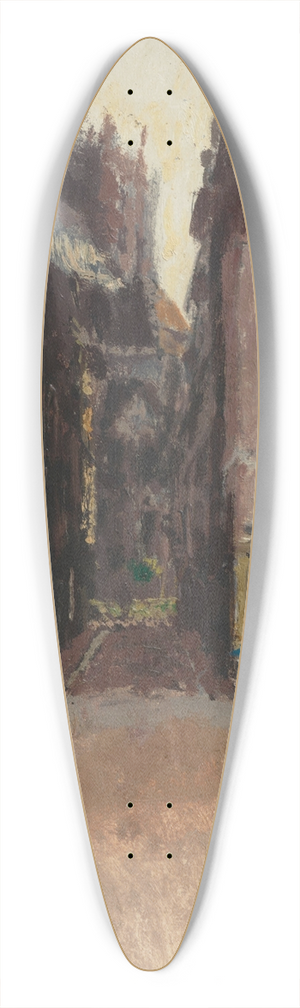 Walter Richard Sickert - La Rue Notre Dame and the Quai Duquesne, Dieppe 39.3 inch art pintail longboard deck