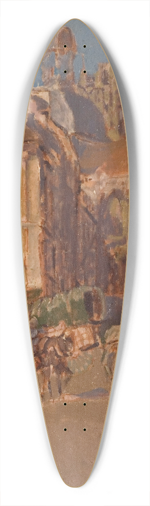 Walter Richard Sickert - La Rue Notre Dame And The Quai Duquesne 39.3 inch art pintail longboard deck