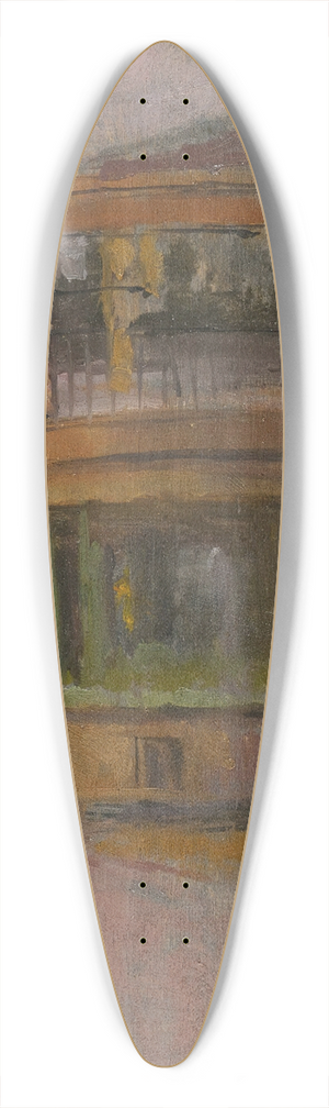 Walter Richard Sickert - Street Scene 39.3 inch art pintail longboard deck