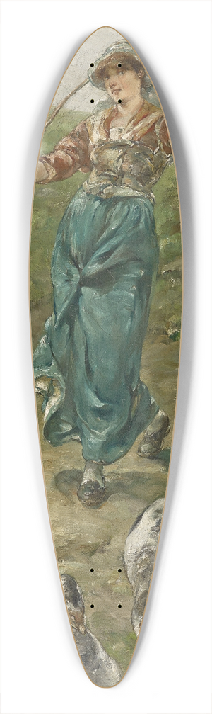 Walter Shirlaw - The Goose Herd 39.3 inch art pintail longboard deck