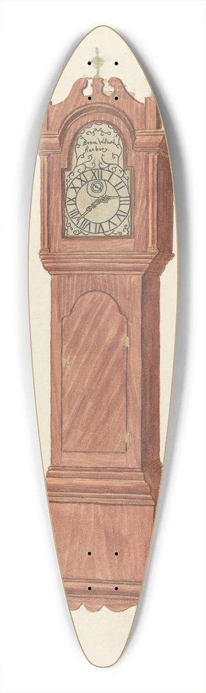 Walter W. Jennings - Grandfather Clock 39.3 inch art pintail longboard deck Walter W. Jennings - Grandfather Clock 39.3 inch art pintail longboard deck