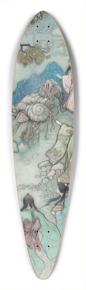 Warwick Goble - The Sea King and the Magic Jewels 39.3 inch art pintail longboard deck