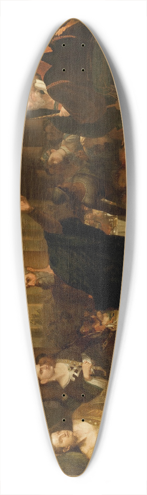 Washington Allston - Belshazzars Feast 39.3 inch art pintail longboard deck