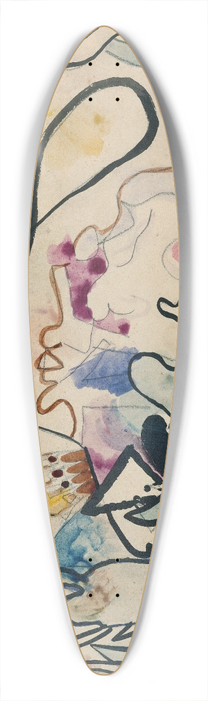 Wassily Kandinsky - Aquarell Nr. 8 Jngster Tag 39.3 inch art pintail longboard deck