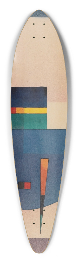 Wassily Kandinsky - Beruhigt (Calmed) 39.3 inch art pintail longboard deck