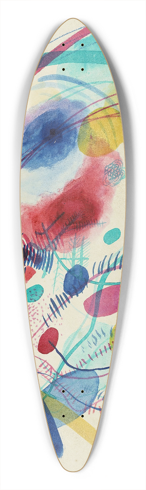 Wassily Kandinsky - Composition in red, blue, green and yellow 39.3 inch art pintail longboard deck