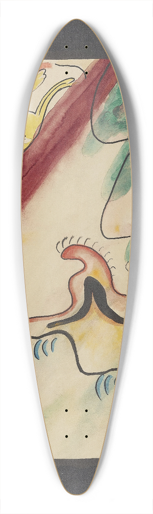 Wassily Kandinsky - Design for the cover of the almanac The Blue Rider VIIII 39.3 inch art pintail longboard deck