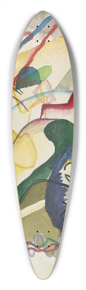 Wassily Kandinsky - Draft for Picture with a white border I 39.3 inch art pintail longboard deck
