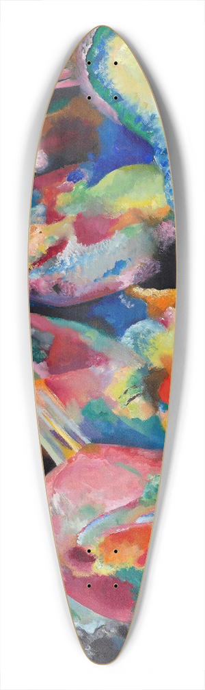 Wassily Kandinsky - Improvisation Flood 39.3 inch art pintail longboard deck