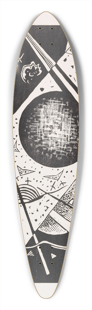 Wassily Kandinsky - Kleine Welten VI 39.3 inch art pintail longboard deck