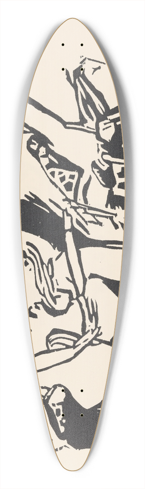 Wassily Kandinsky - Klnge Pl.21 39.3 inch art pintail longboard deck