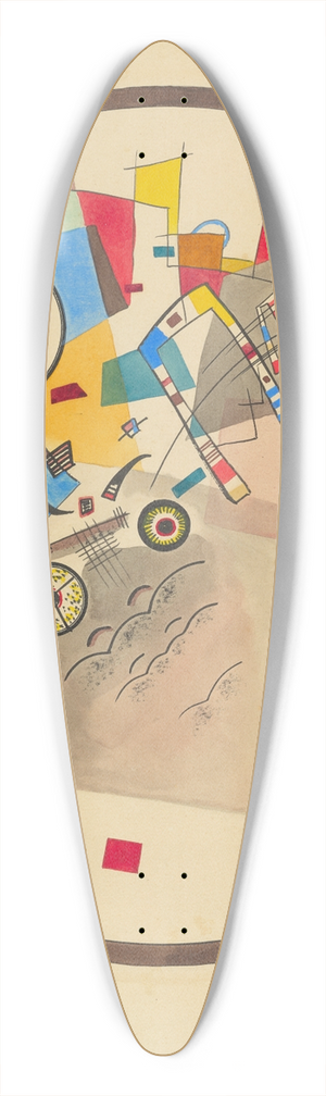 Wassily Kandinsky - LightCircle 39.3 inch art pintail longboard deck