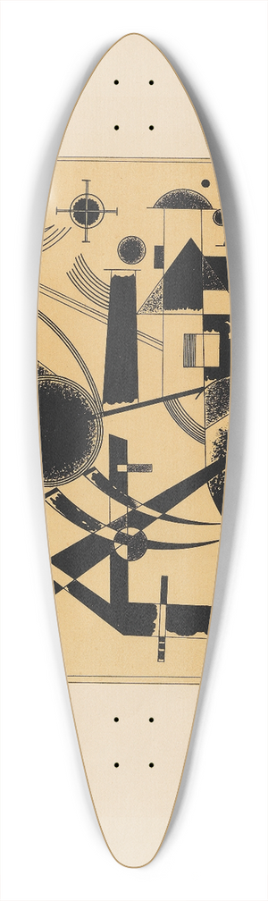 Wassily Kandinsky - Lithographie No. III 39.3 inch art pintail longboard deck