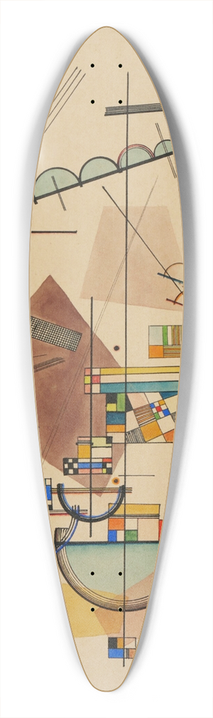 Wassily Kandinsky - Lyrisch (Lyrical) 39.3 inch art pintail longboard deck