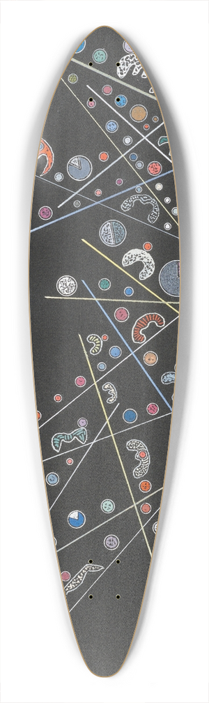 Wassily Kandinsky - Ohne Titel 39.3 inch art pintail longboard deck