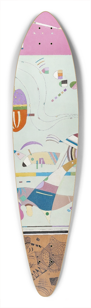 Wassily Kandinsky - Parties diverse 39.3 inch art pintail longboard deck