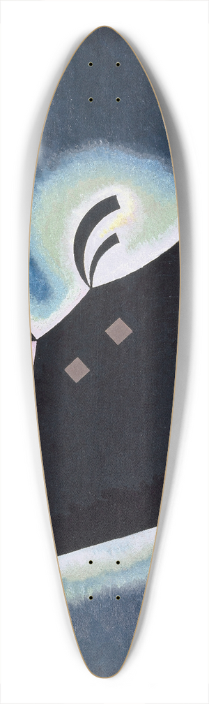 Wassily Kandinsky - Pointy black 39.3 inch art pintail longboard deck