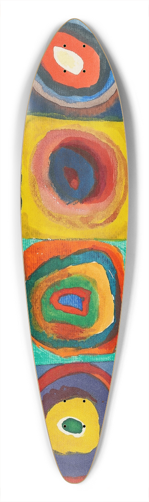Wassily Kandinsky - Quadrate mit konzentrischen Ringen 39.3 inch art pintail longboard deck