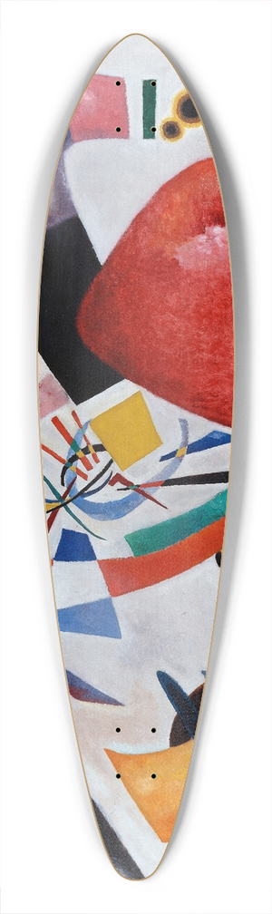 Wassily Kandinsky - Red Spot II 39.3 inch art pintail longboard deck