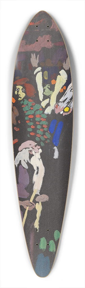 Wassily Kandinsky - Study on Panic 39.3 inch art pintail longboard deck