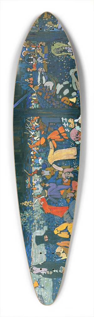 Wassily Kandinsky - The colorful life 39.3 inch art pintail longboard deck