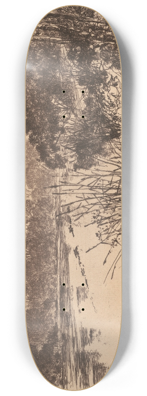 David Young Cameron - The Clyde near Carmyle 8.25 inch art skate deck
