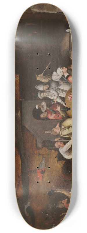 After Hieronymus Bosch - The Temptation of St Anthony 8.25 inch art skate deck