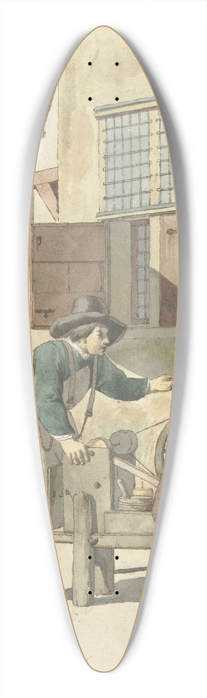 W. Barthautz - De scharensliep 39.3 inch art pintail longboard deck