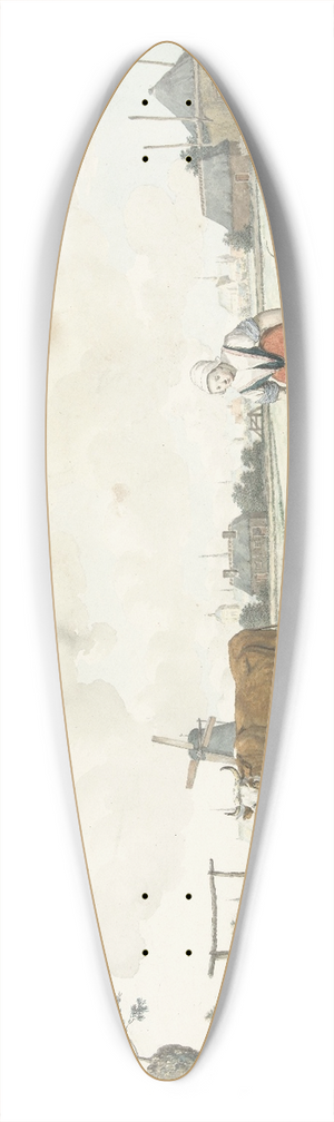 W. Barthautz - Landschap met boerin en vee 39.3 inch art pintail longboard deck