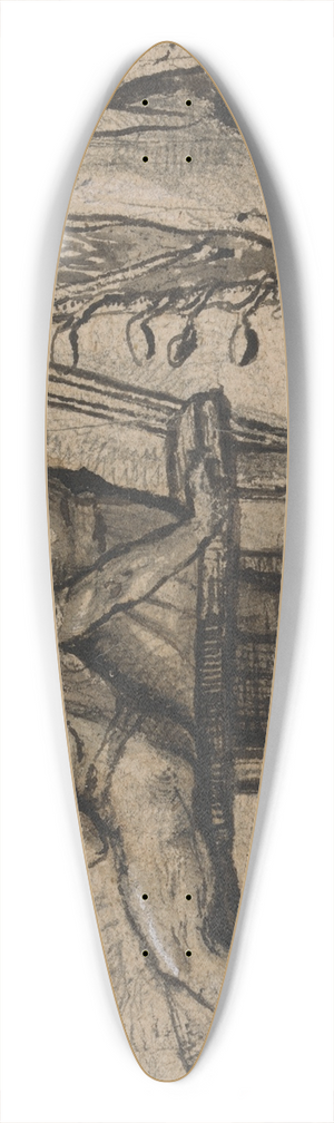 Welby Sherman - Shepherd and Shepherdess by Moonlight 39.3 inch art pintail longboard deck