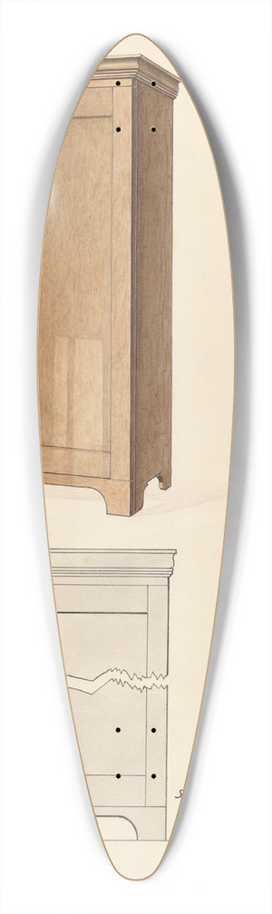 Wellington Blewett - Bishop Hill  Cupboard 39.3 inch art pintail longboard deck