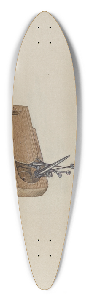 Wellington Blewett - Box for Nails and Pins 39.3 inch art pintail longboard deck